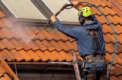 Démoussage et hydrofuge de toiture à Méritein